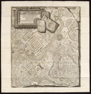 ICHNOGRAPHIAM CAMPI MARTII ANTIQUAE URBIS (Ichnografie van het Marsveld van de Oude Stad) door Giovanni Battista Piranesi