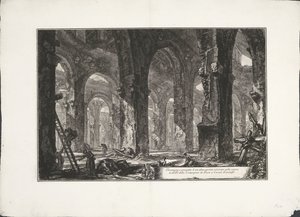 Interieur van badhuis in Castel Gandolfo door Giovanni Battista Piranesi