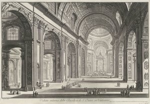 Interieur van de Sint-Pietersbasiliek te Vaticaanstad