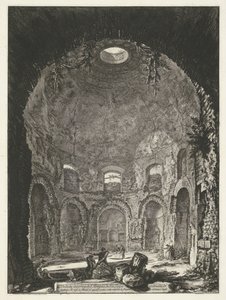 Interieur van de Tempio della Tosse bij Tivoli door Giovanni Battista Piranesi