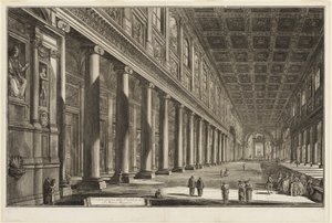 Interieur van de Basiliek van S. Maria Maggiore, uit Zichten van Rome door Giovanni Battista Piranesi