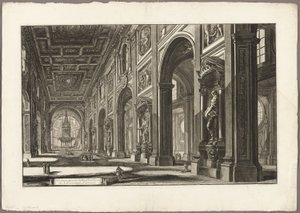 Interieur van de basiliek van St. Jan van Lateranen, uit Zichten van Rome