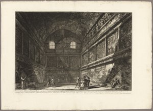 Interieur van de oude Tempel van Bacchus, nu de kerk van S. Urbano, twee mijl van Rome, uit Gezicht op Rome door Giovanni Battista Piranesi