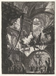 Kerker met rokend vuur door Giovanni Battista Piranesi