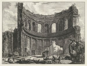 Kleine paleis in Villa Adriana te Tivoli door Giovanni Battista Piranesi