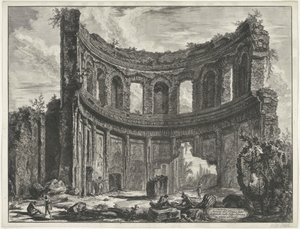 Kleine paleis in Villa Adriana te Tivoli door Giovanni Battista Piranesi