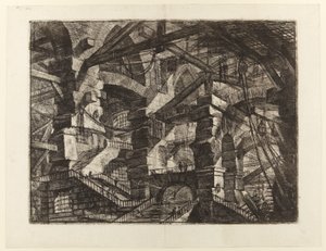 De gevangenissen van de uitvinding, plaat XIV: De gotische boog door Giovanni Battista Piranesi