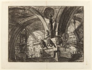 De Gevangenissen van de Uitvinding, plaat XV: De Pier met een Lamp door Giovanni Battista Piranesi