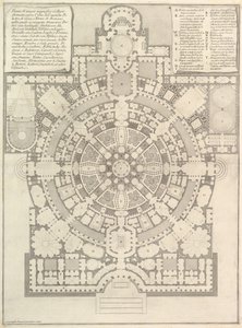 Plan van een ruim en prachtig College ontworpen naar de oude gymnasia van de Grieken, 1750 door Giovanni Battista Piranesi