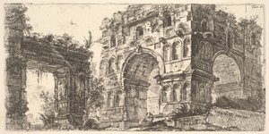 Plaat 11: Tempel van Janus Tempio di Giano uit de serie Antichita Romana