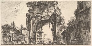 Boog van Drusus bij de Porta S. Sebastiano in Rome, ca. 1748