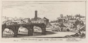 Ponte Senatorio tegenwoordig Ponte Rotto genoemd door Giovanni Battista Piranesi