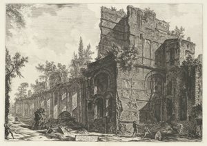 Pretorio in de Villa Adriana te Tivoli door Giovanni Battista Piranesi