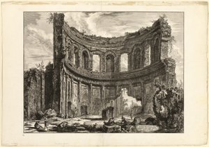 Overblijfselen van de zogenaamde Tempel van Apollo in de Villa van Hadrianus, Tivoli, van Views of Rome door Giovanni-Battista Piranesi