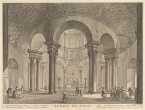 S. Constanza ten onrechte Tempel van Bacchus genoemd Veduta interna del Sepolcro di S..., ca. 1756 door Giovanni Battista Piranesi