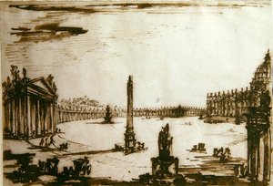 Sint-Pietersplein, Rome door Giovanni Battista Piranesi