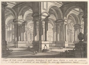 Trappen versierd met prachtige architectuur door Giovanni Battista Piranesi