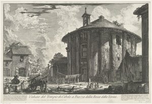 Tempel van Hercules Invictus te Rome Gezichten op Rome (series title) door Giovanni Battista Piranesi