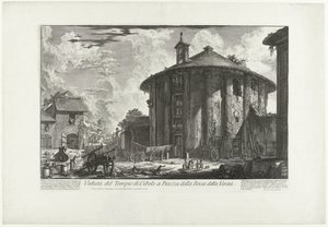 Tempel van Hercules Invictus te Rome Gezichten op Rome door Giovanni Battista Piranesi