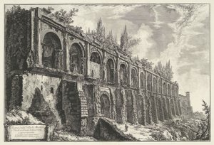 Tempel van Hercules Victor te Tivoli door Giovanni Battista Piranesi