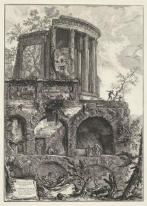 Tempel van Vesta te Tivoli door Giovanni Battista Piranesi