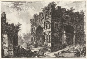 Tempel genaamd volksmond van Janus. Een boog genaamd van de door Giovanni Battista Piranesi