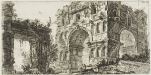 Tempel van Janus, plaat 11 uit Enkele uitzichten van triomfbogen en andere monumenten door Giovanni Battista Piranesi