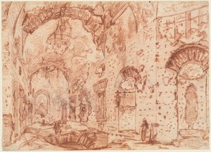 De „Canopus“ van de Villa Adriana in Tivoli door Giovanni Battista Piranesi