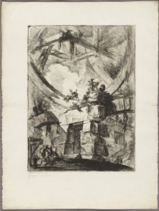 Het Reuzenrad, plaat 9 uit Denkbeeldige Gevangenissen door Giovanni Battista Piranesi