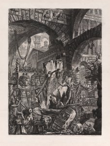 De Man op het Rek, plaat 2 uit Carceri d door Giovanni Battista Piranesi