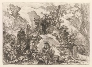 De Skeletten, uit Grotteschi (Grotseken) door Giovanni Battista Piranesi