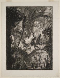 Het rokende vuur door Giovanni Battista Piranesi