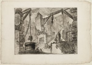 De put, plaat 13 uit Imaginaire gevangenissen door Giovanni Battista Piranesi