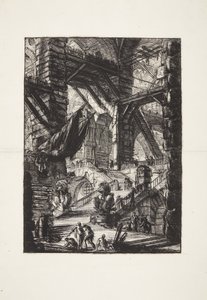 De trap met trofeeën door Giovanni Battista Piranesi