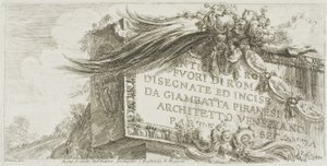 Titelpagina: Romeinse Oudheden buiten Rome getekend en geëtst door Giambat
