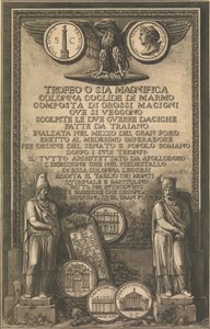 Titelpagina met adelaar, munt met afbeelding van Trajanus