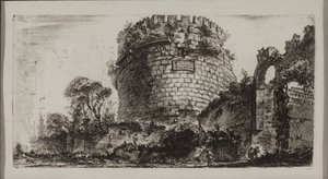 Graf van Caecilia Metella genaamd Capo di Bove, of Ossenhoofd door Giovanni Battista Piranesi