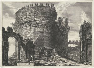 Tombe van Caecilia Metella te Rome door Giovanni Battista Piranesi