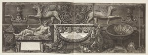 "Vasi, candelabri, cippi, sarcophagi ...", titelpagina van deel I door Giovanni Battista Piranesi