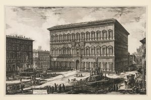 Veduta del Palazzo Farnese door Giovanni Battista Piranesi