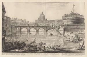 Veduta del Ponte e Castello Sant door Giovanni Battista Piranesi