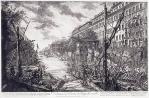 Veduta del Porto di Ripa Grande, ca. 1760 door Giovanni Battista Piranesi