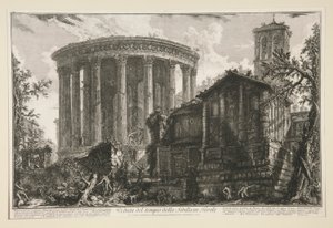 Veduta del tempio della Sibilla in Tivoli, uit Vedute di Roma door Giovanni Battista Piranesi
