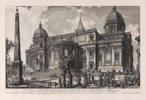 Veduta della Facciata di dietro della Basilica di S. Maria Maggiore, uit Vedute di Roma
