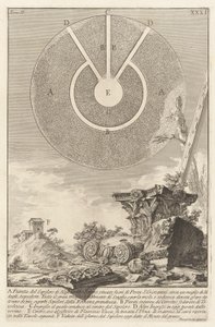 Veduta di altra parte della Camera Sepolcrale di L. Arrunzio (Zicht op een ander deel van de grafkamer van L. Arruntius), plaat 10 uit volume 2 Antichità romane (Romeinse oudheden) door Giovanni Battista Piranesi