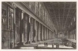 Interieur van de basiliek Santa Maria Maggiore, uit Vedute di Roma (Gezichten op Rome) door Giovanni Battista Piranesi