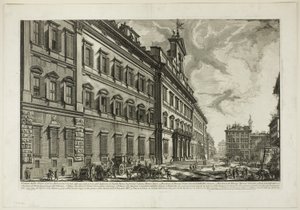 Zicht op het Palazzo di Montecitorio, uit Zichten van Rome door Giovanni Battista Piranesi