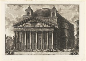 Uitzicht op het Pantheon van Agrippa, tegenwoordig S. Maria ad Martyres, uit Zichten van Rome