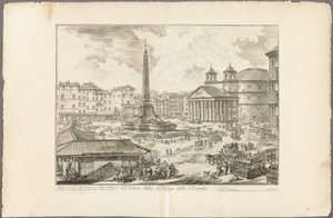 Uitzicht op de Piazza della Rotonda, uit Zichten van Rome