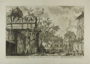 Uitzicht op de Tempel van Jupiter Tonans, uit Zichten van Rome door Giovanni Battista Piranesi